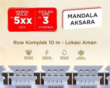 Jual Villa di Komplek Union Mentari Sadananda Jalan Bersama